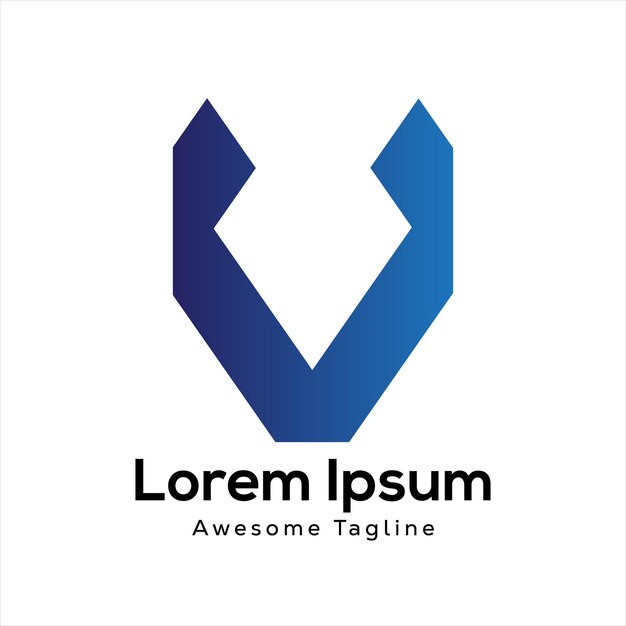 Icono de diseño de logotipo creativo de la letra V