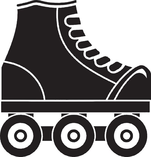 Icono de diseño de logotipo de entrenador de patinaje