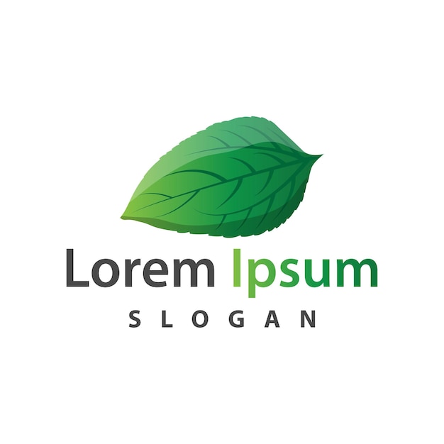 Icono de diseño de logotipo de hoja verde elemento de naturaleza verde plantilla de ilustración vectorial de ecología