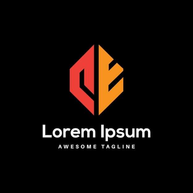 Icono de diseño de logotipo de letra CE gratuito B Rahim Stock Designer