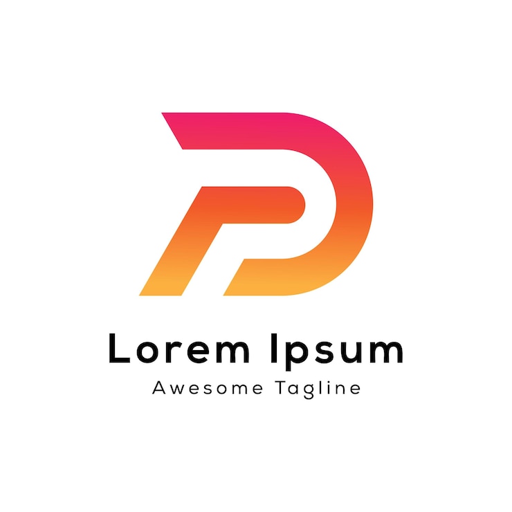 Vector icono de diseño de logotipo de letra dp