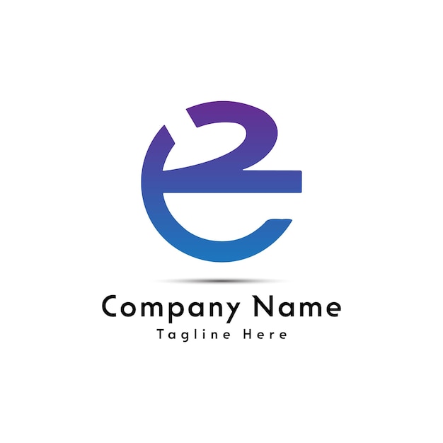 Icono del diseño del logotipo de la letra E2