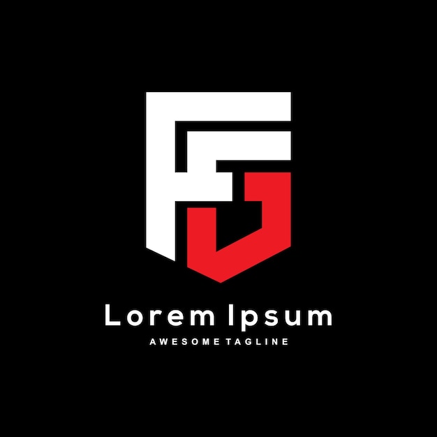 Icono de diseño de logotipo de letra fg