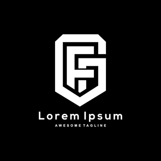 Icono de diseño de logotipo de letra FG