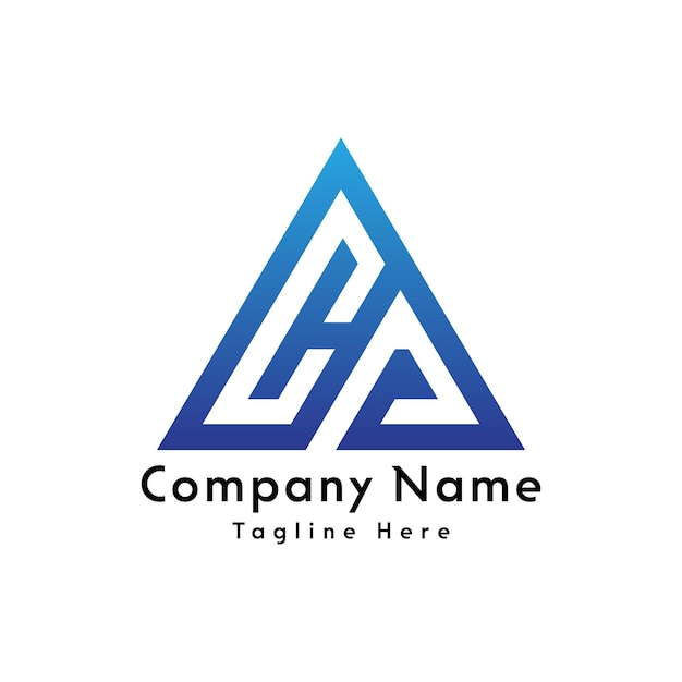 Icono de diseño del logotipo de la letra HC o HA