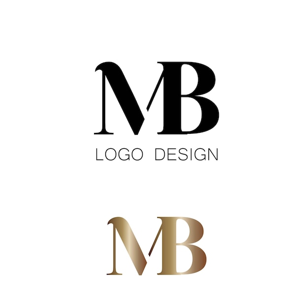 Icono de diseño de logotipo de letra inicial MB