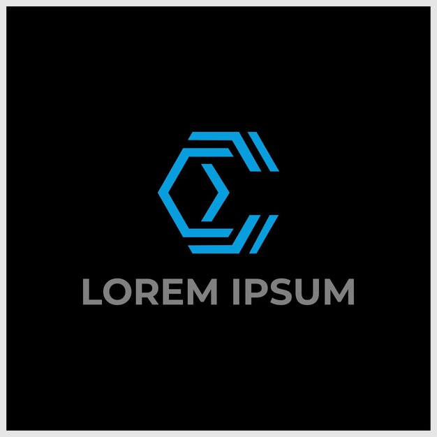 Icono de diseño de logotipo de letra OC C minimalista y creativo editable en formato vectorial