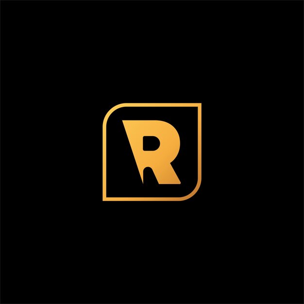 Icono de diseño de logotipo de letra r simple