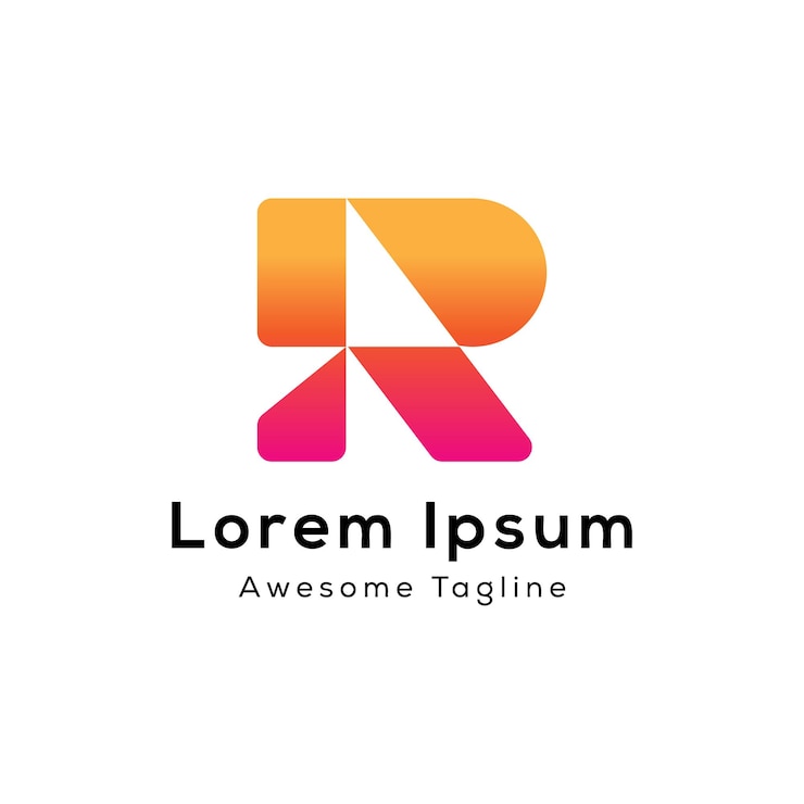 Vector icono de diseño del logotipo de la letra r