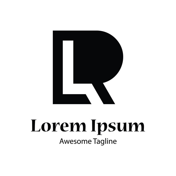 Vector icono del diseño del logotipo de la letra r