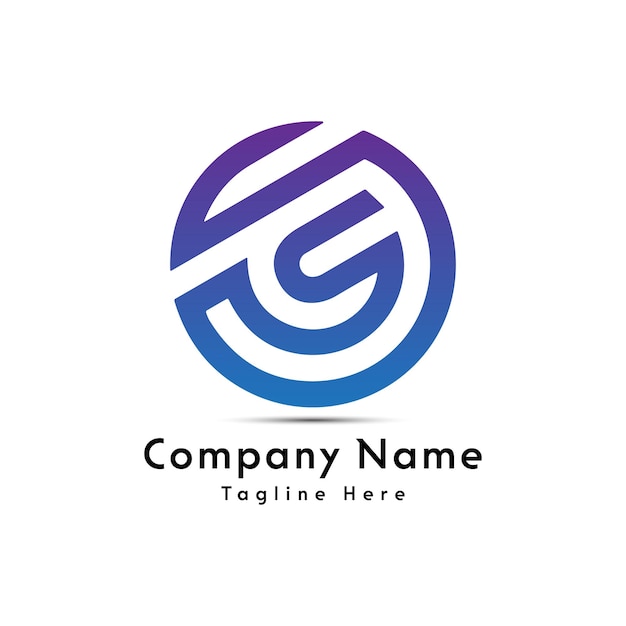 Icono del diseño del logotipo de la letra SU