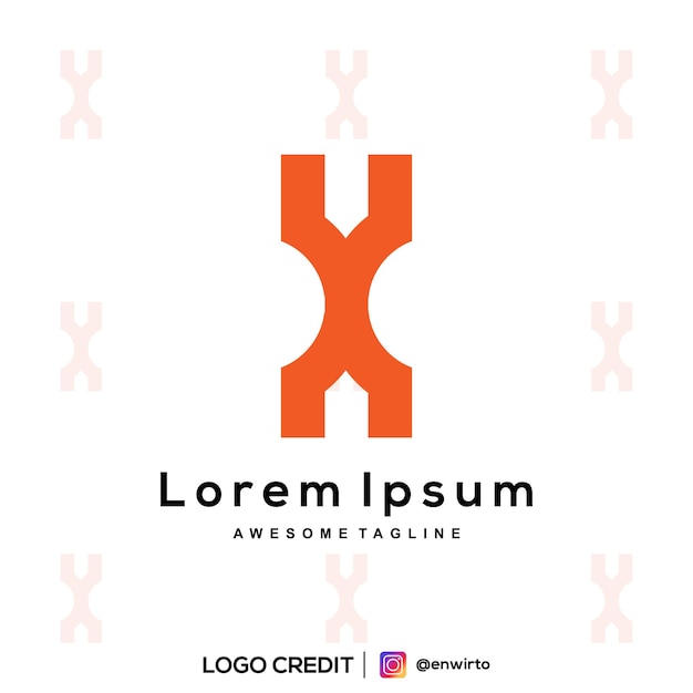 icono de diseño de logotipo de letra x