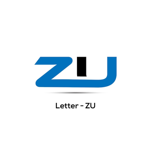 icono de diseño de logotipo de letra ZU