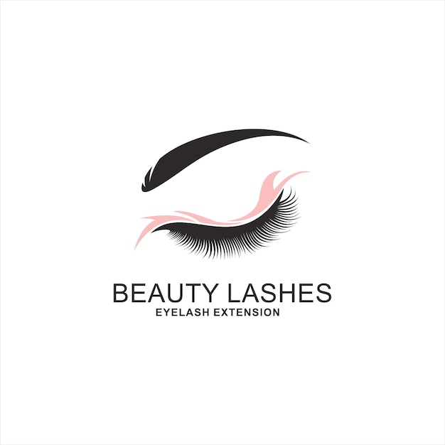 Icono de diseño de logotipo de pestañas con concepto de belleza moderno