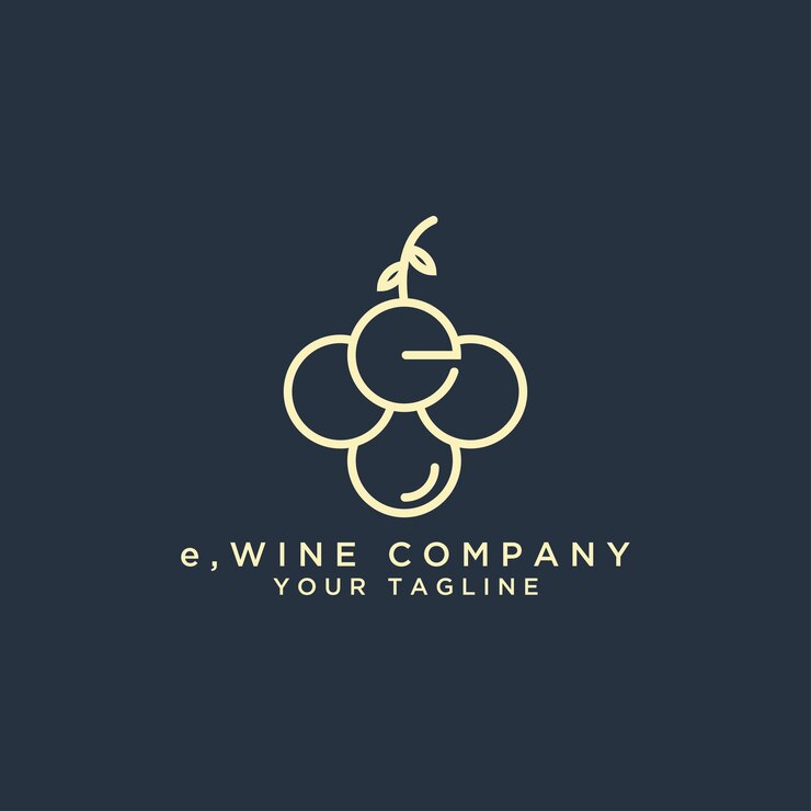 Vector icono de diseño de logotipo de plantilla e para logotipo de vino símbolo premium creativo universal