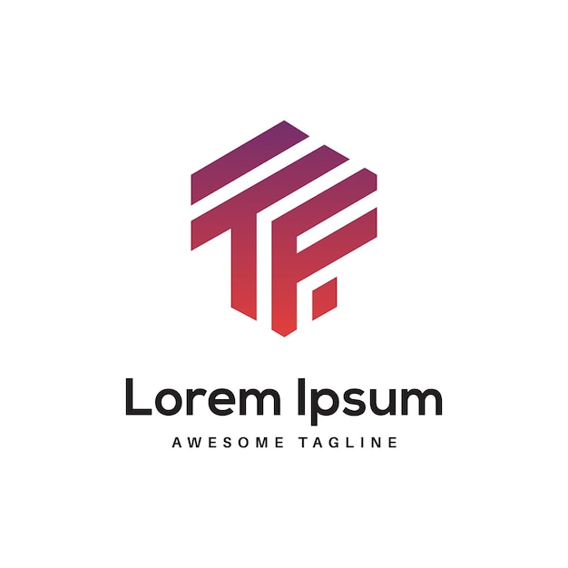 Vector icono de diseño de logotipo tf letter gratis por rahim stock designer