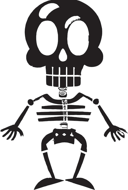 Icono de diseño de logotipo de vector de huesos divertidos