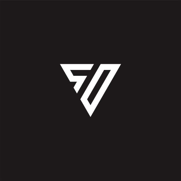 Ícono de diseño de logotipo de vector de lujo SO