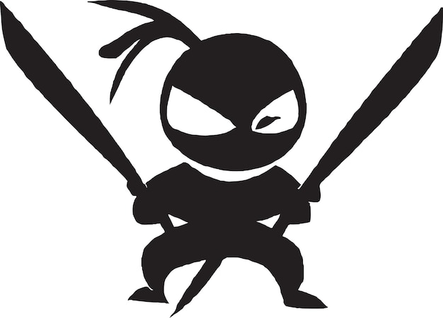 El icono del diseño del logotipo vectorial legendario de Ninza