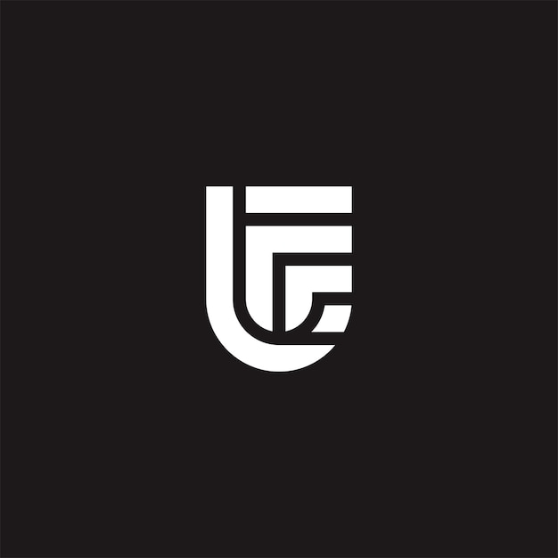 Icono de diseño de logotipo vectorial de lujo LF