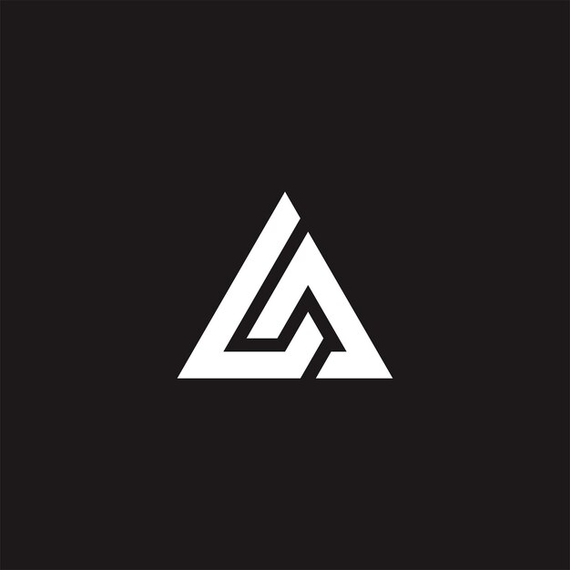 Icono de diseño de logotipo vectorial de lujo de LA