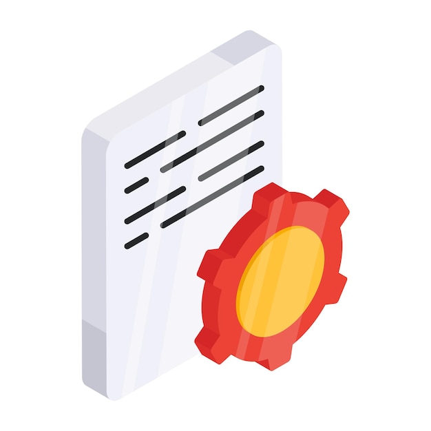 Un icono de diseño de moda de la configuración de archivos