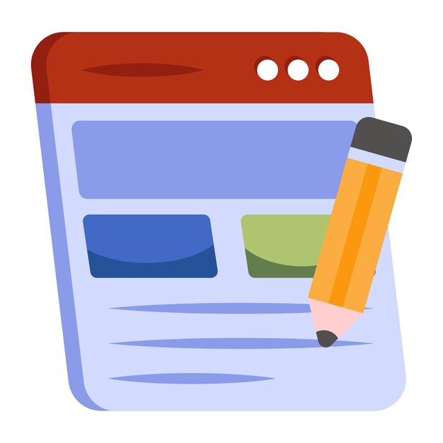 Icono de diseño de moda de la escritura de artículos en línea