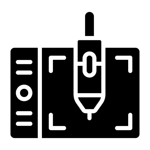 Icono de diseño de moda de la tableta de bolígrafo