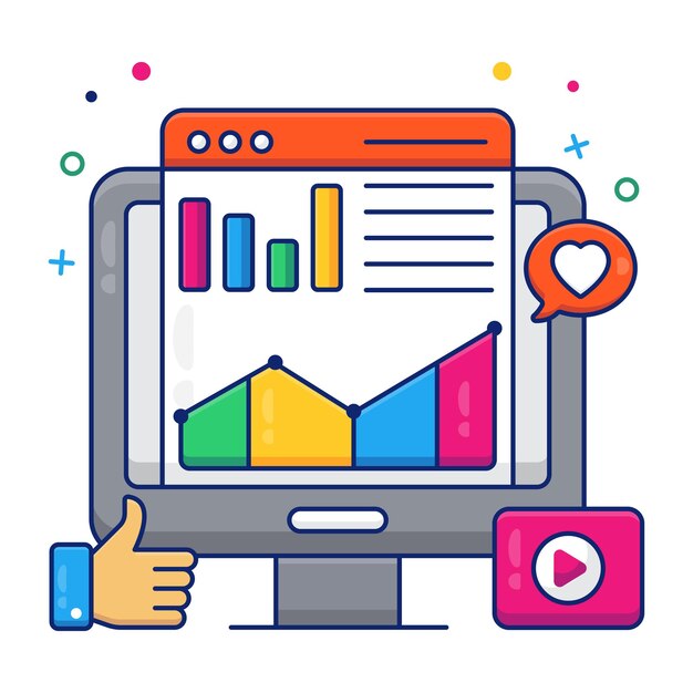 Icono de diseño de módem de análisis de datos en línea
