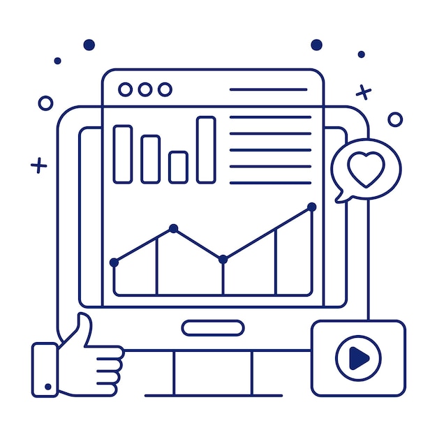 Icono de diseño de módem de las estadísticas web