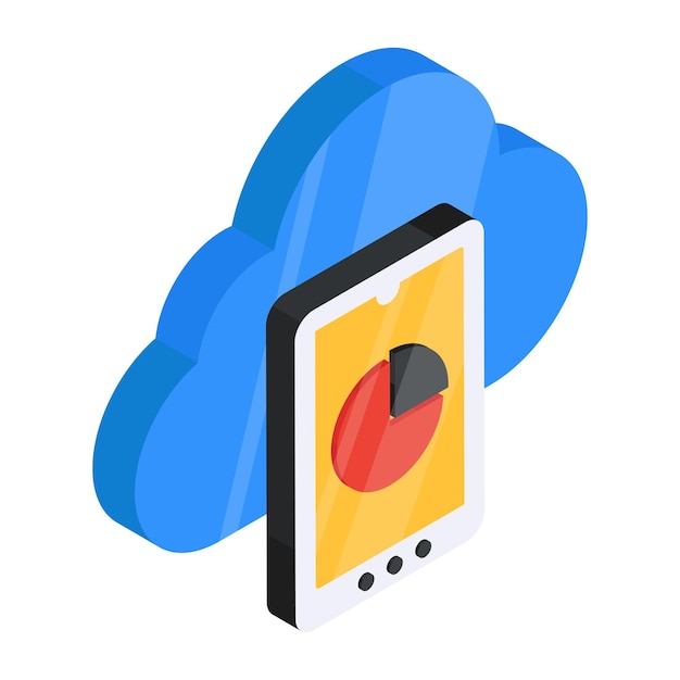Icono de diseño moderno de análisis de la nube