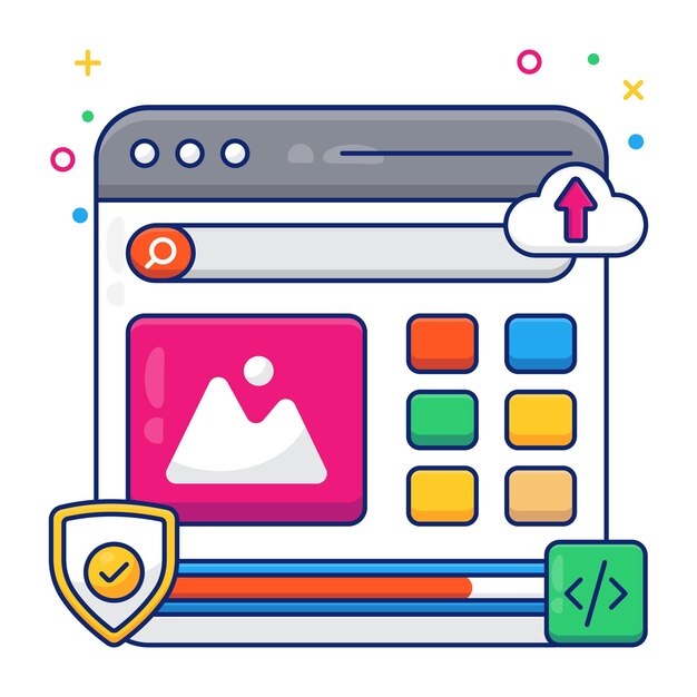 Ícono de diseño moderno del arte digital