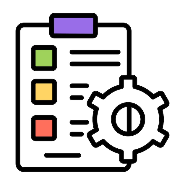 Ícono de diseño moderno de la gestión de proyectos