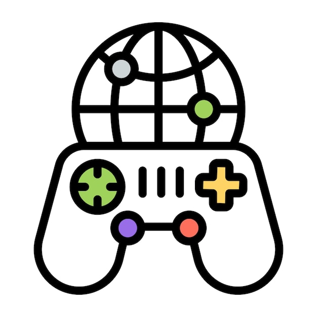Ícono de diseño moderno de los juegos globales