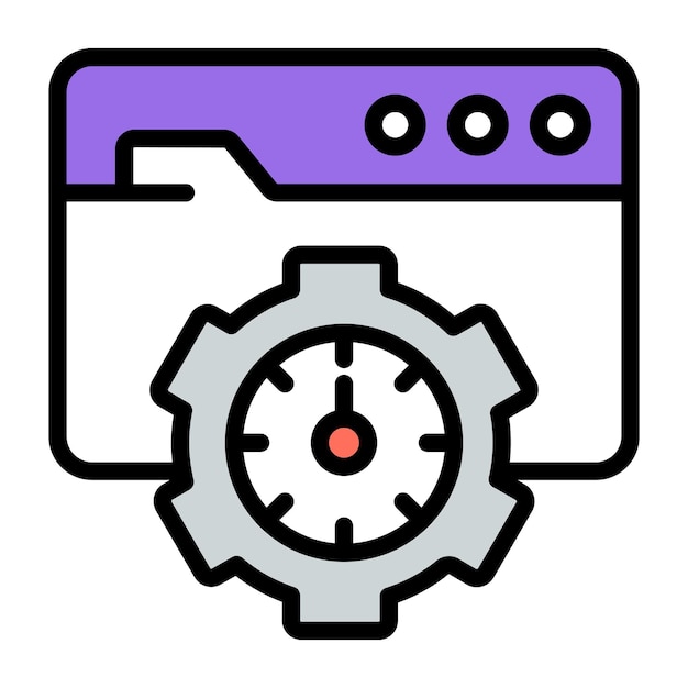 Icono de diseño moderno de optimización de velocidad web