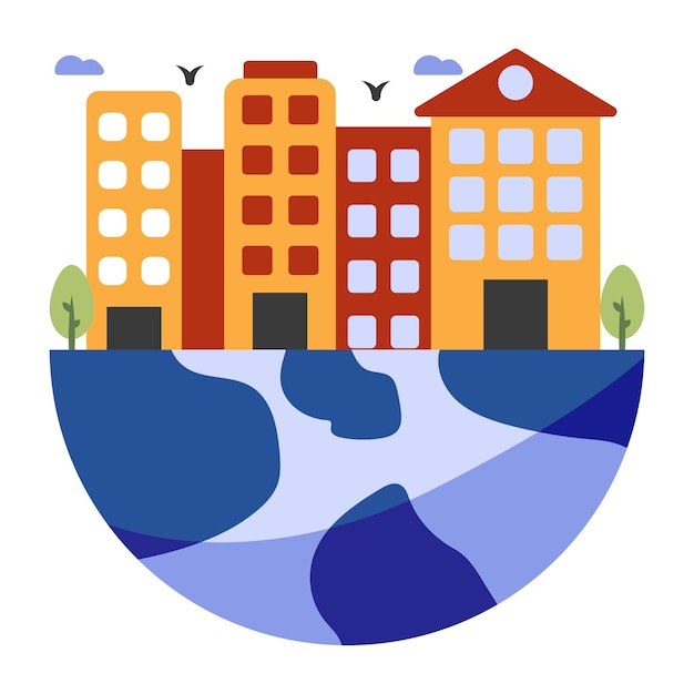 Icono del diseño moderno de la urbanización.