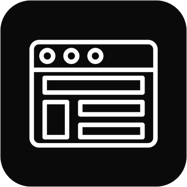 Icono de diseño de la página web