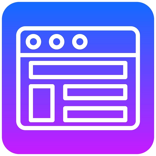 Icono de diseño de la página web