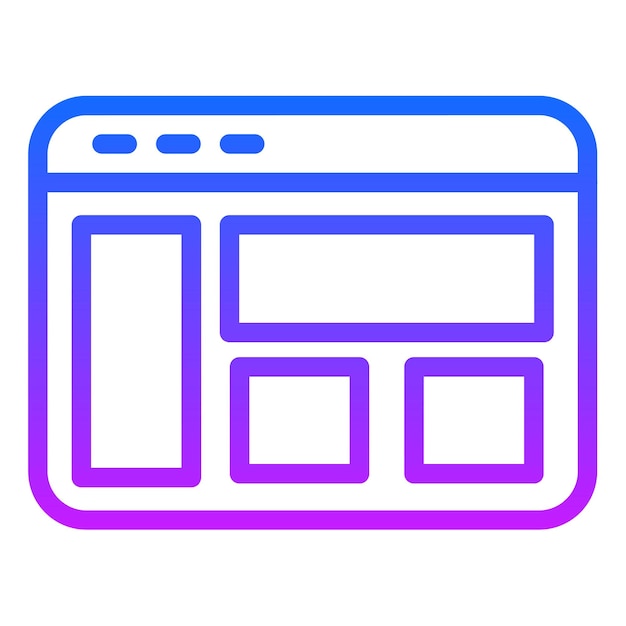 Icono de diseño de la página web