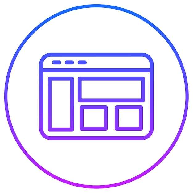Icono de diseño de la página web