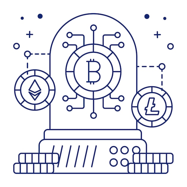 Icono de diseño perfecto de criptomonedas