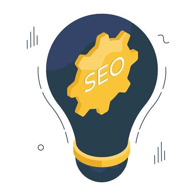 El icono de diseño perfecto de la idea de SEO