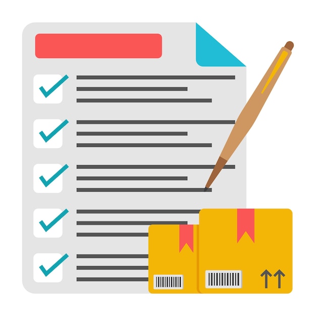 Icono de diseño perfecto de lista logística.