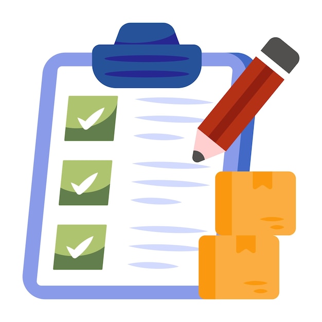 Icono de diseño perfecto de lista logística.