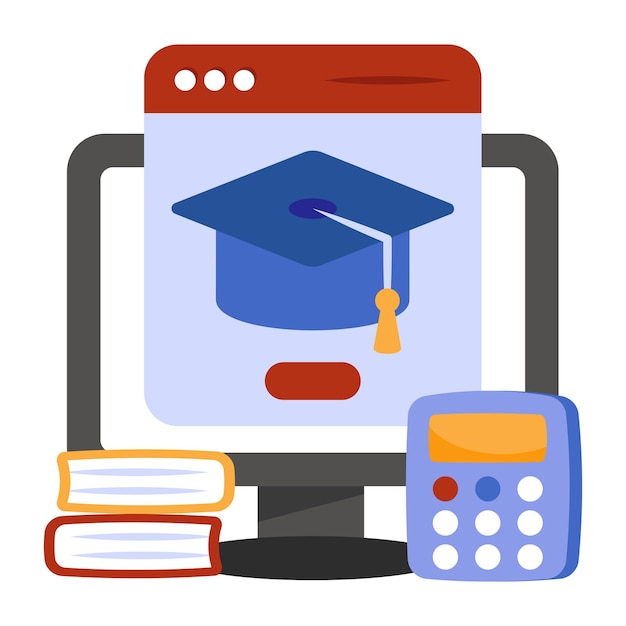Un icono de diseño perfecto para un sitio web educativo.