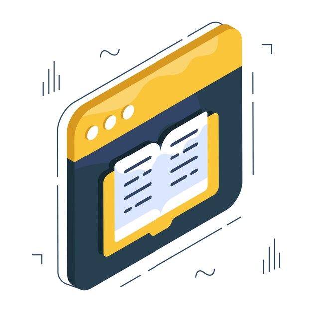 Un icono de diseño perfecto para un sitio web educativo.