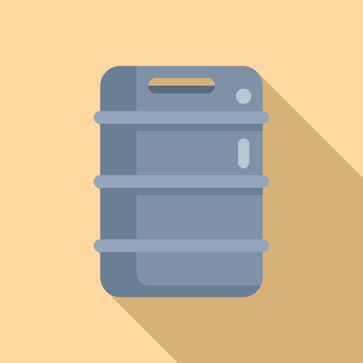 Vector icono de diseño plano de un barril de cerveza