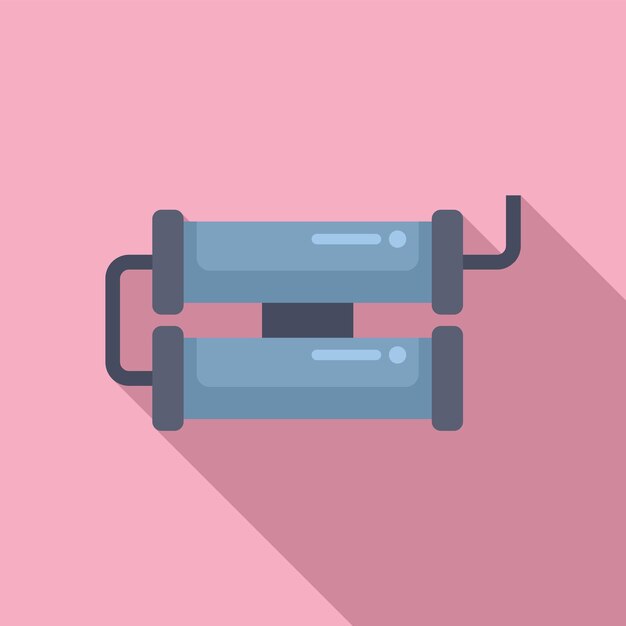 Icono de diseño plano del generador de manivela manual