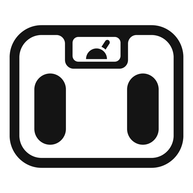 Icono de diseño plano simple de una balanza de baño digital