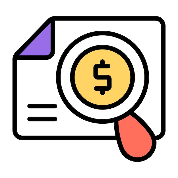 Icono de diseño premium de la búsqueda de dólares